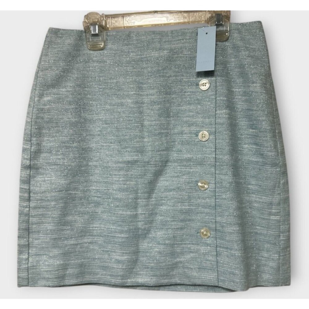 New Loft Womans‎ Skirt 4 Petite Linen Blend Lined Coastal Feminine Miniskirt